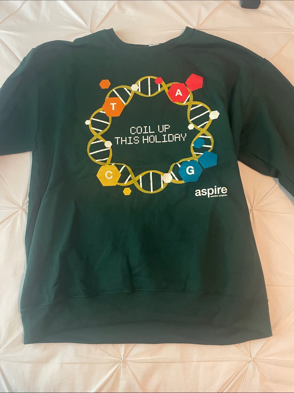 Aspire Green Holiday DNA Sweatshirt - "Coil Up This Holiday"